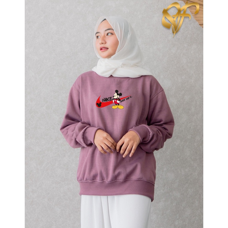 🅳🅵 Sweater Mickey Mouse Nike Iconic | Sweater Wanita &amp; Pria terbaru | Dhea Fashion