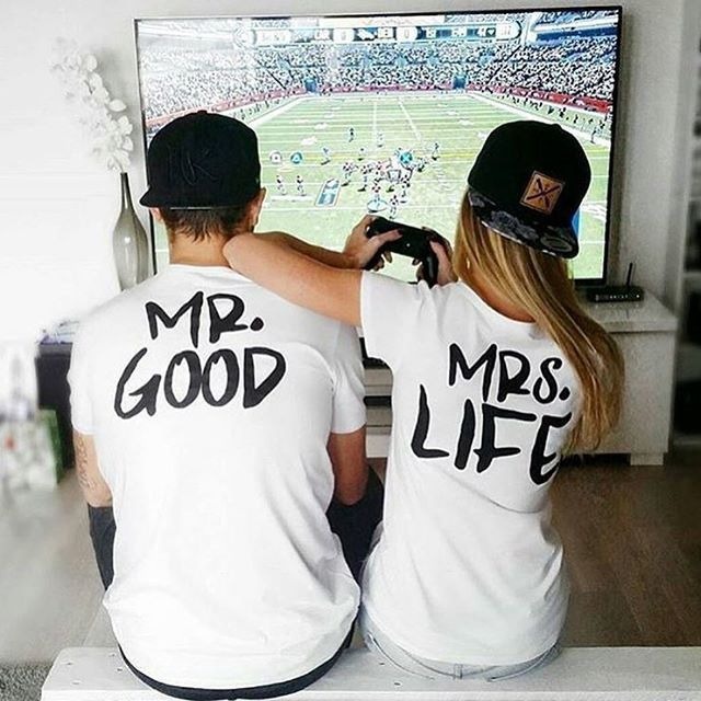 MYSTIQUE.ID-BAJU KAOS COUPLE MR.GOOD&amp;MRS.LIFE T-SHIRT LUCU DAN AESTHETIC