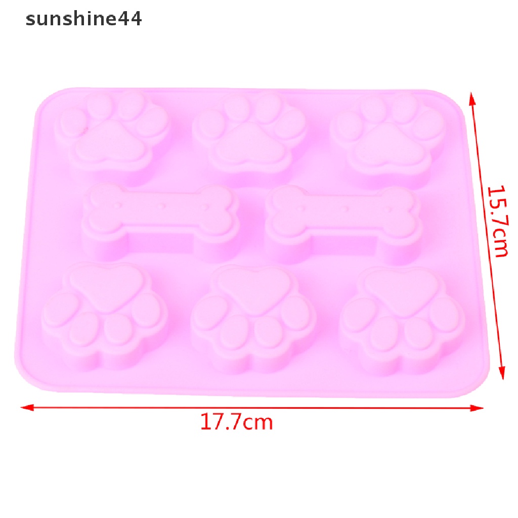 Sunshine Cetakan Kue Bentuk Tulang Anjing Bahan Silikon Food Grade