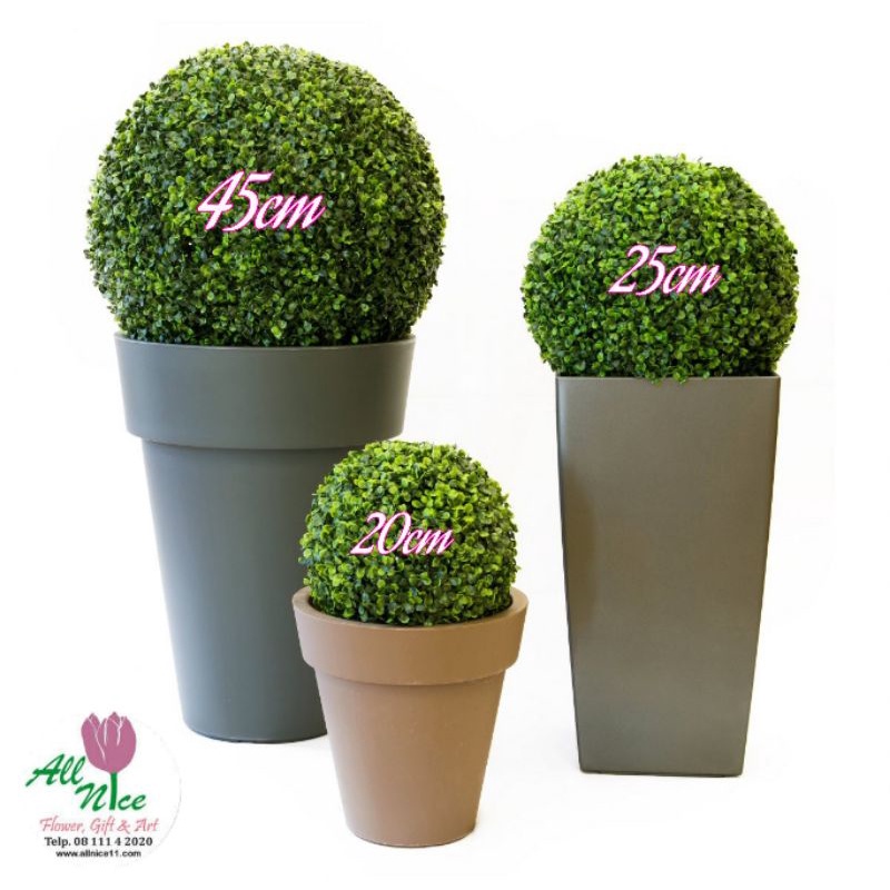 Bola Daun ukuran 25 / Bola Daun Artificial / Bola Rumput / Daun Bulat