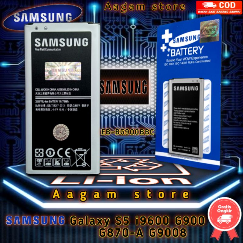 Baterai Battery Batre Original Samsung Galaxy S5 i9600 DOCOMO EB-BG900BBC Batu HP ori SEIN G900 S5 A