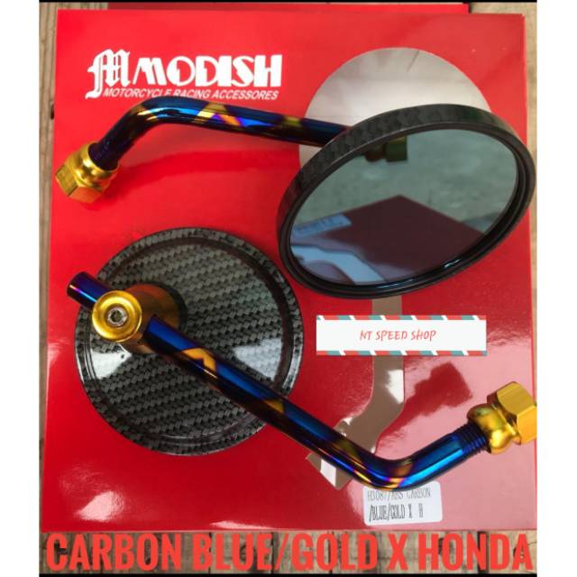 Spion karbon blue xx spion karbon honda universal beat vario pcx supra karisma spacy dll