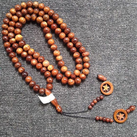 tasbih kokka bulat ± 14 mm (14mm )  99 butir bulan bintang dobel