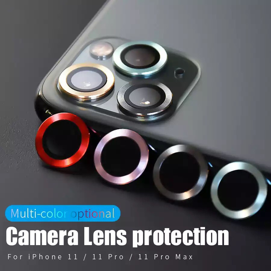 Camera Lens Protector For iPhone 11 pro max Metal Ring Full Cover Glass For iPhone11 11promax Protective Cap 11pro