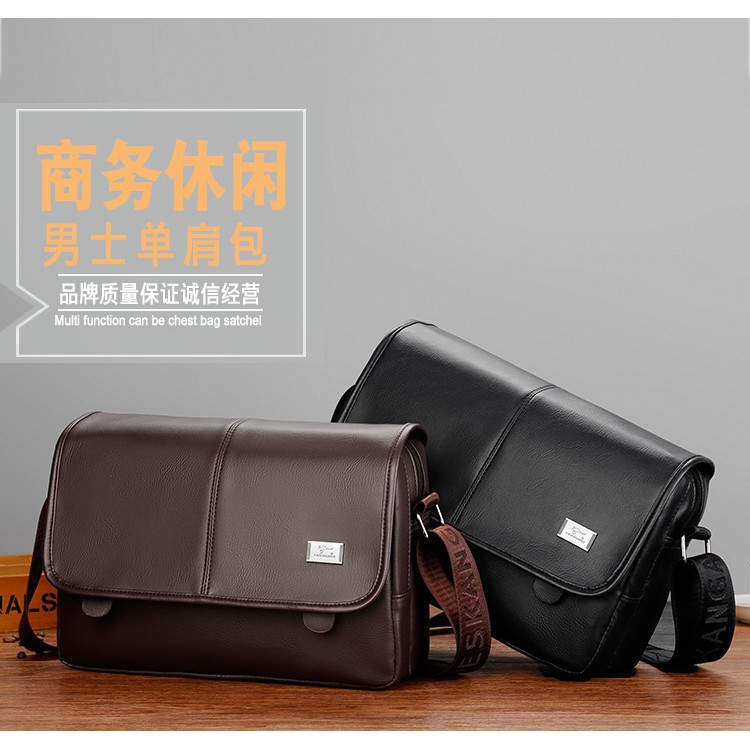 [ORIGINAL] Yueskangaroo Tas Selempang Kulit Pria Import Casual Style Fashion Messenger Bag