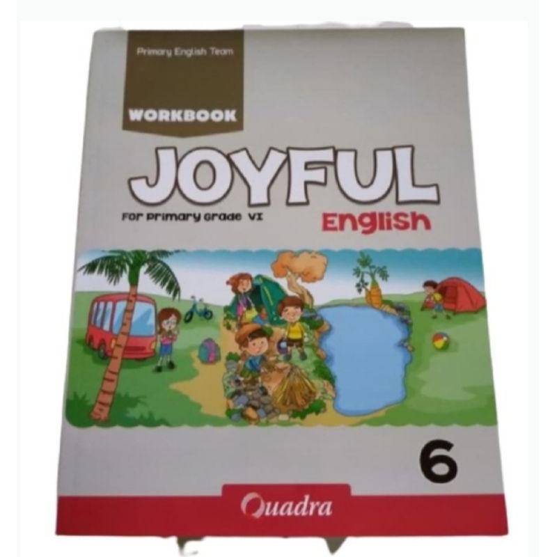 Harga satuan buku bahasa Inggris workbook joyful  English Quadra kelas 1,2,3,4,5,6