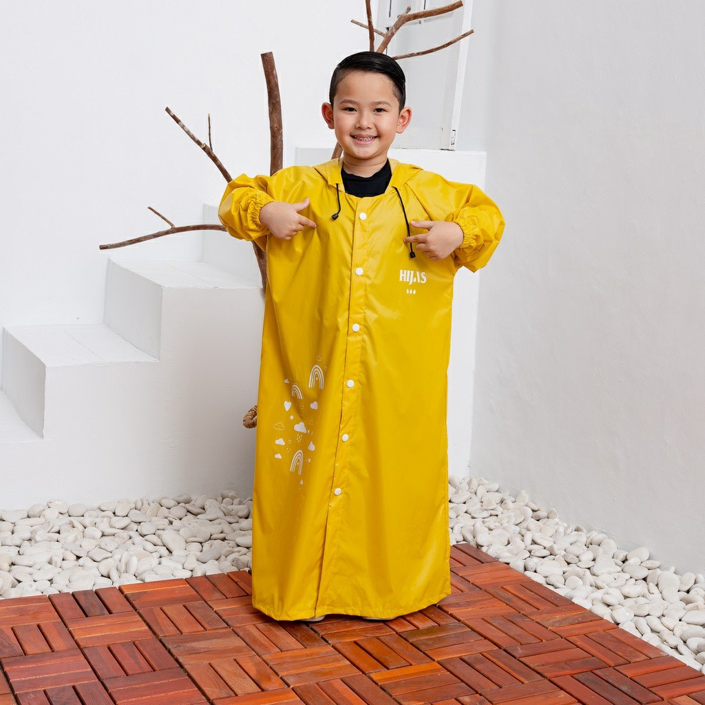 Jas Hujan Anak / Jas Hujan Anak Perempuan / Jas Hujan Anak Laki-laki / Jas Hujan Anak SD / Jas Hujan Kids / Jas Hujan Anak Premium - Hijas