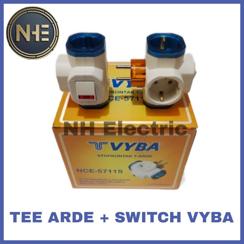 T Arde + Switch Vyba - Tee Arde + Switch Vyba - T Arde 3 Lubang Dengan Saklar Lampu