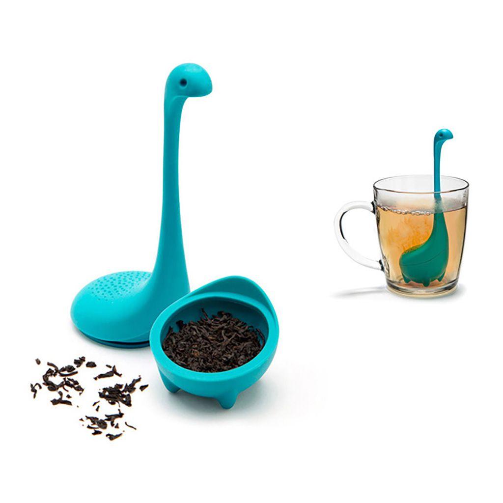 NICKOLAS1 Dinosaurus Tea Infuser Kreatif Besar Gagang Panjang Untuk Peralatan Minum Teh Longgar Brew Tea Tool Saringan Teh