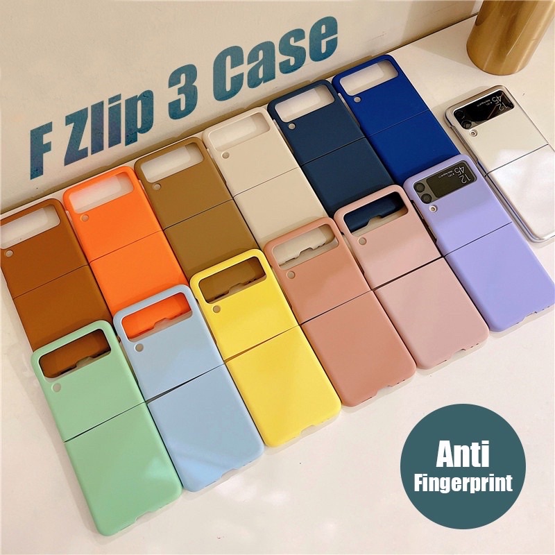 Casing Hardcase Samsung Galaxy Z Flip 3 4 5 5g Zflip3 Zflip4 Zflip5 Shockproof Warna Polos