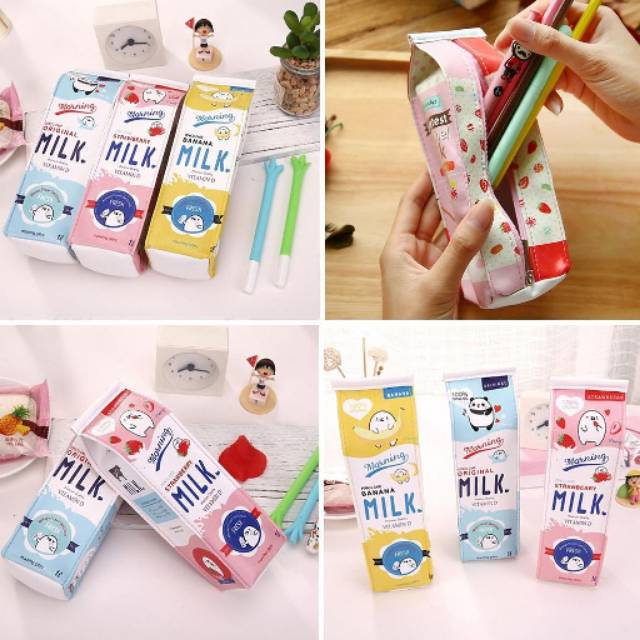 

Tempat pensil bentuk kotak susu