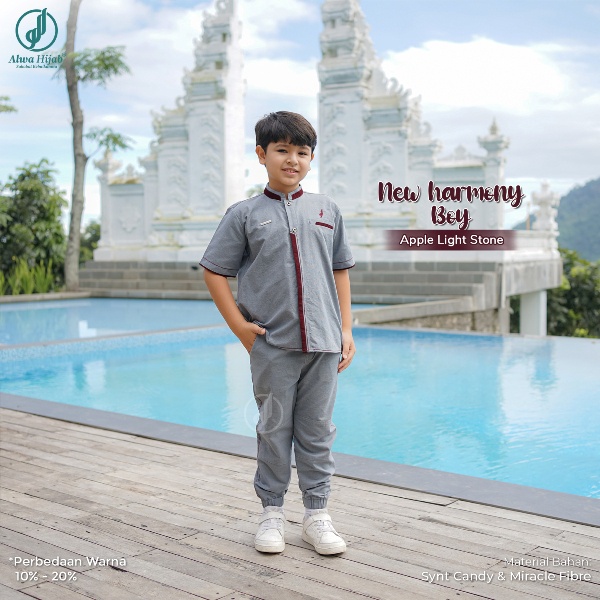 NEW HARMONY APPLE LIGHT STONE BY ALWA HIJAB - SARIMBIT KELUARGA