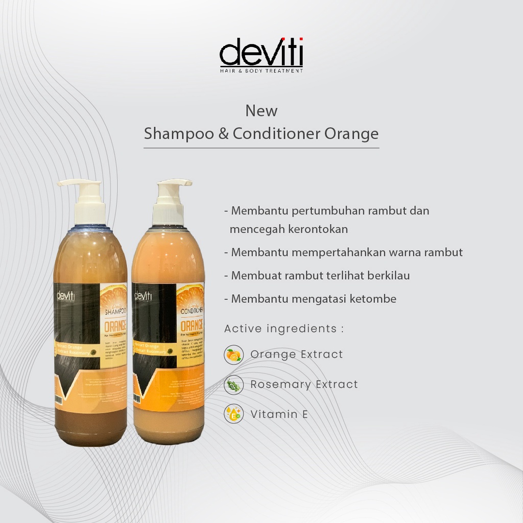 Deviti Hair Conditioner Orange 500Ml Perawatan Rambut Rontok