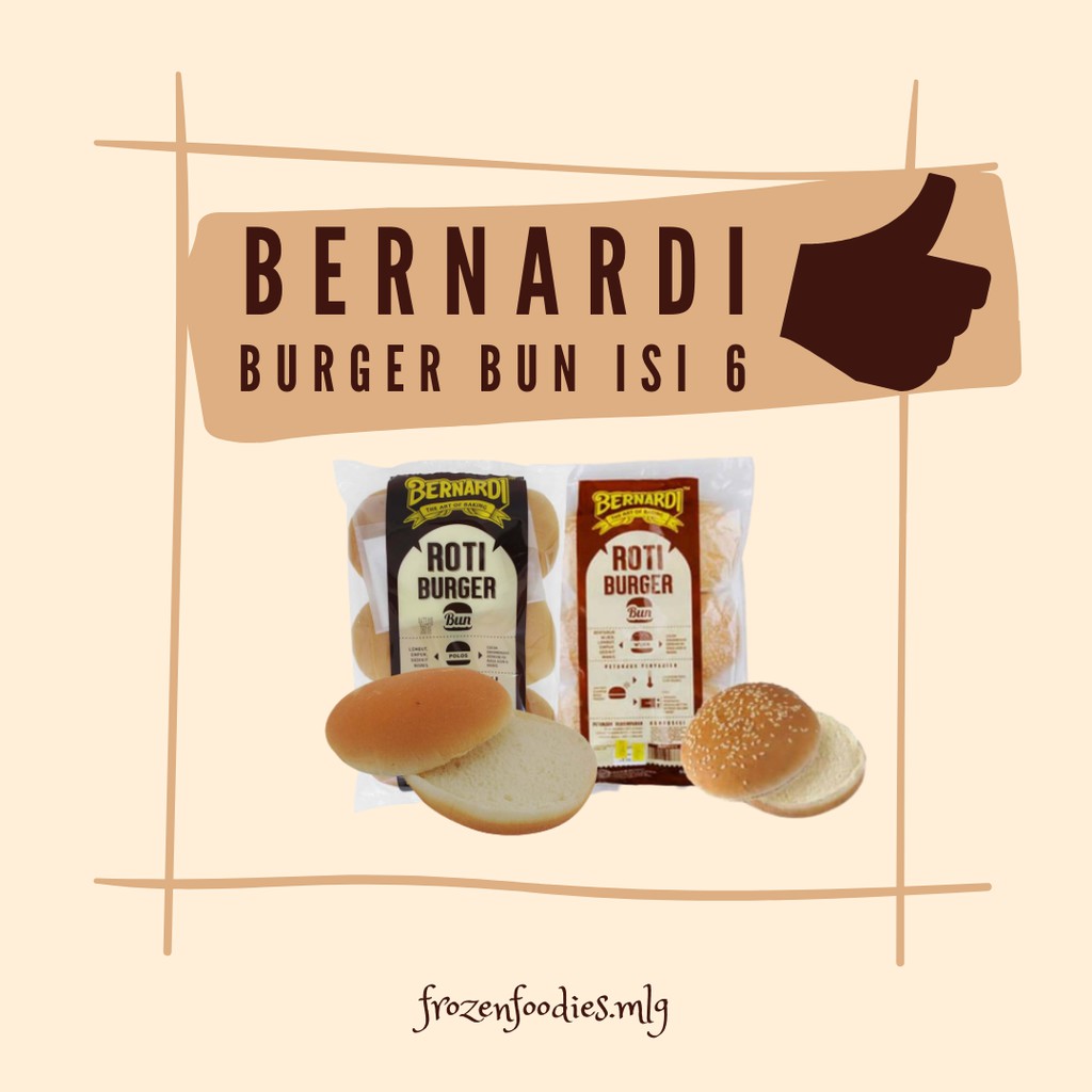 

Bernardi Burger Bun (Roti Burger) Isi 6 - Ready Malang