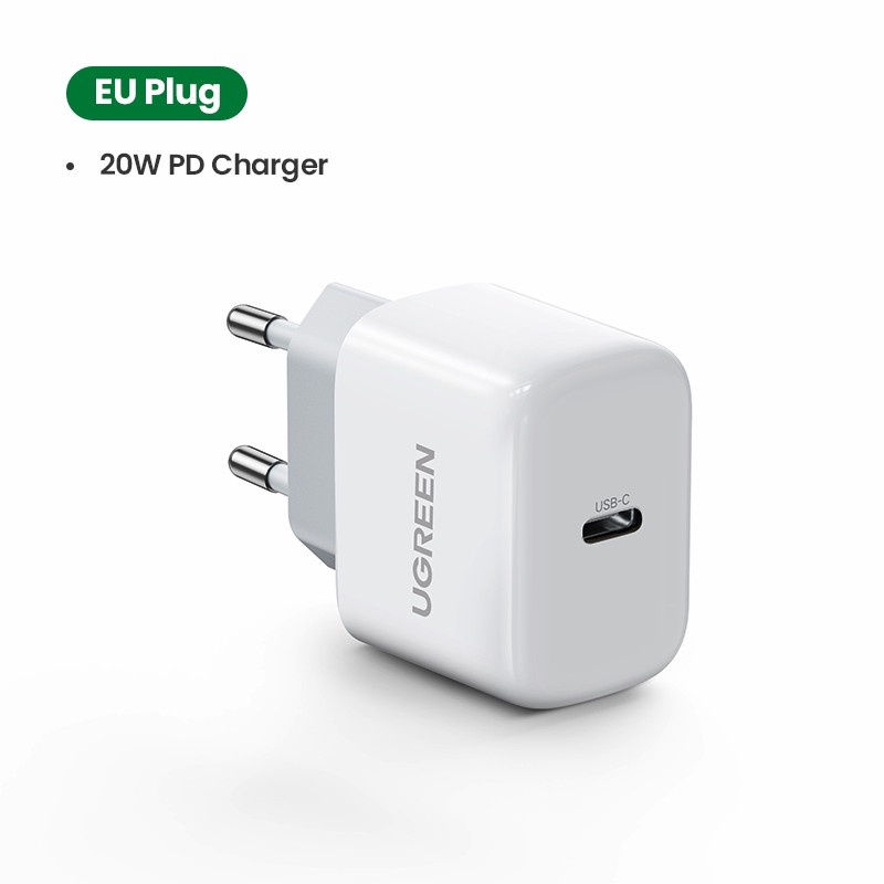 Wall Charger Kepala Adaptor 20W UGREEN USB Type C PD 4.0 QC