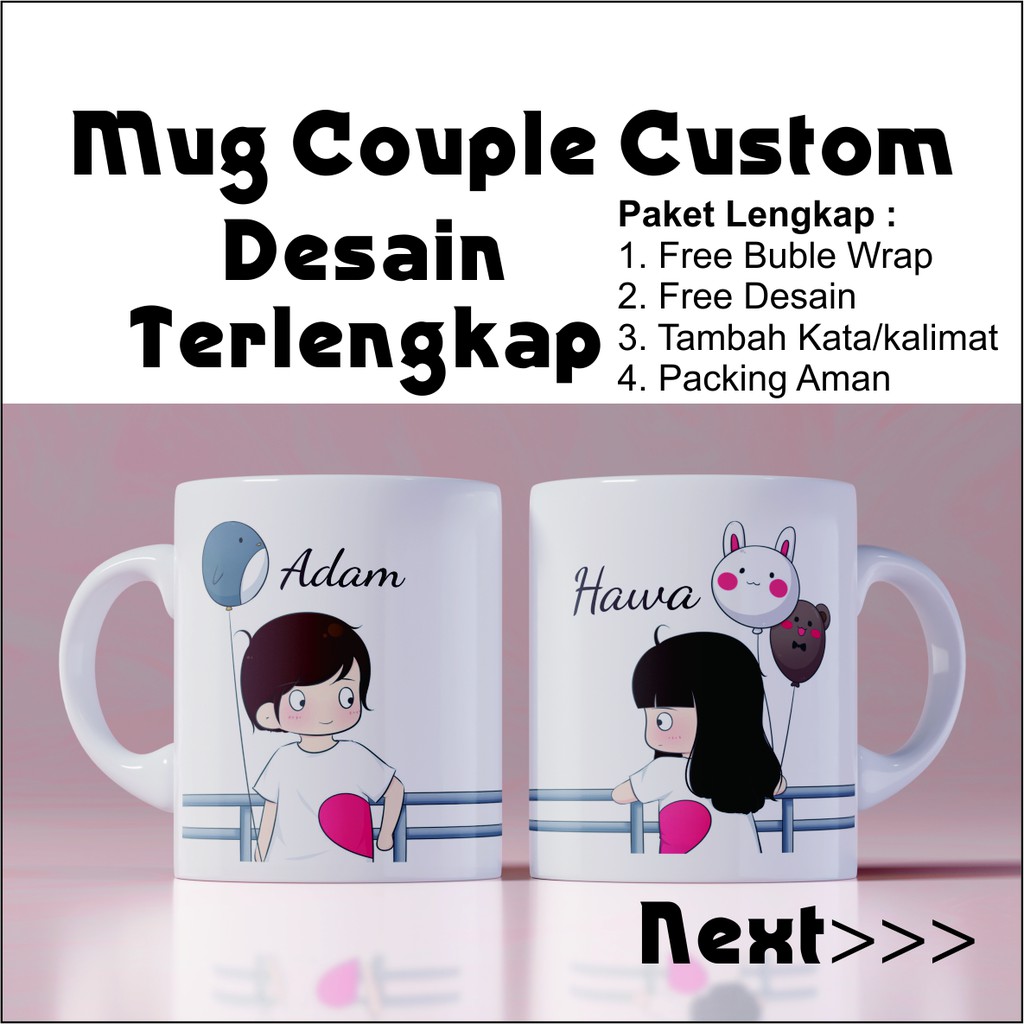 Mug Couple Custom / Mug Custom Souvenir / mug couple mr mrs / kado pernikahan / souvenir pernikahan