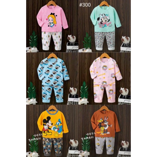 SET PIYAMA SETELAN BAJU TIDUR ANAK IMPORT ORGANIK PP HP CP JIJIBEIER KUBAO DBX TIANSHIKUFANG