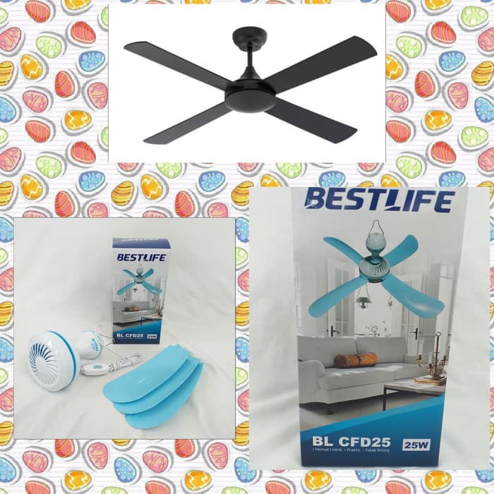 Kipas Angin Gantung 4 Baling / Mini Ceiling Fan 25 watt BESTLIFE