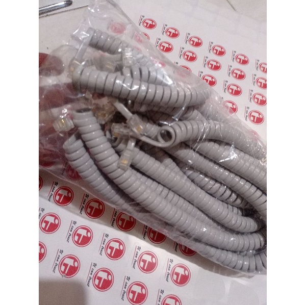 Kabel Spiral Telphone 1 Meter - Putih