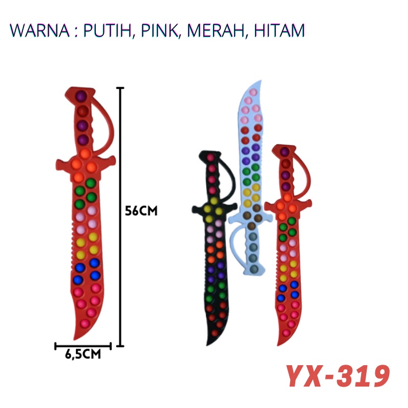 (MI) Mainan Pop It Simple Dimple Pedang Kapak Mainan Anak Senjata Terbaru-PISAU KSATRIA