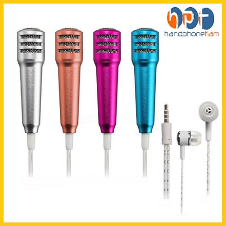 Mic Karaoke Mini SMULE hf handsfree 2in1 microphone mik