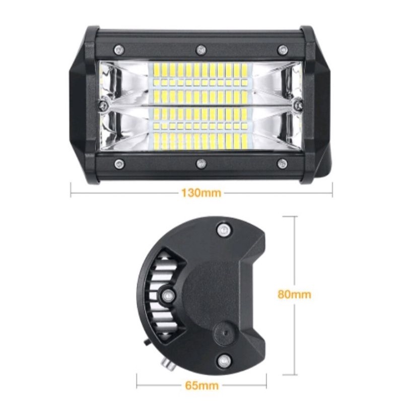 LAMPU TEMBAK SOROT LED BAR CREE CWL 72W 24 MATA 2 SUSUN LED MOBIL MOTOR