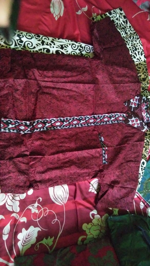 Nailo Batik Hrb026 Kenongo Kemeja Tosca Pendek Pekalongan Padi M L Xl Sogan Tulis Halus Kemeja Batik