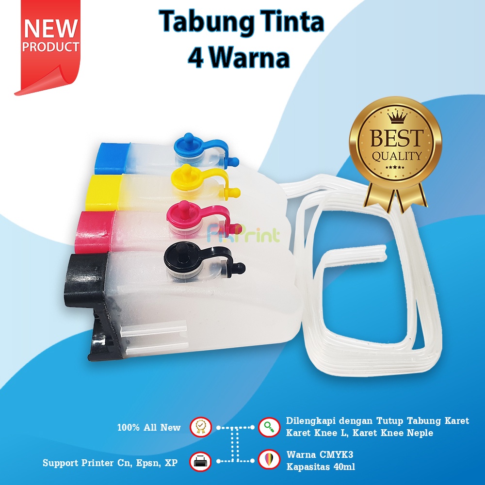 Tabung Infus 4 Warna 60ml Modifikasi Printer Epson Canon HP Brother