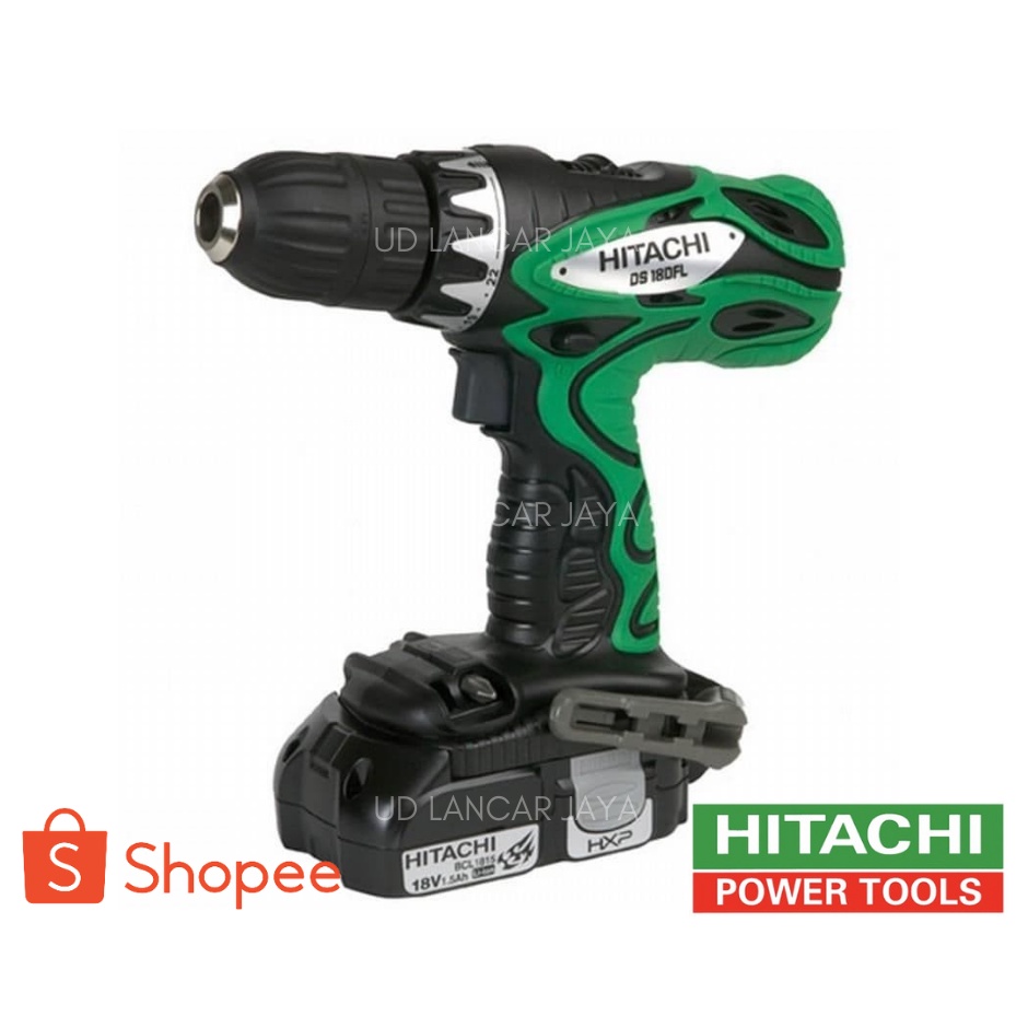 Hitachi DS18DFL Bor Listrik Cordless Driver Drill 13mm Hikoki DS 18DFL