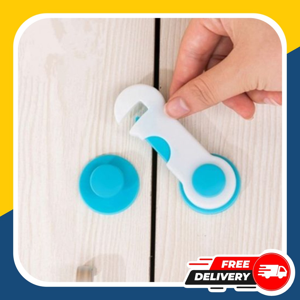 Alat Bantu Kunci Pengaman Pengait Kaitan Kait Laci Pengait Pengunci Lemari Pintu Kulkas Perabotan Kotak Box Dari Baby Lock Brand Safety Safe Lock Home House ART38