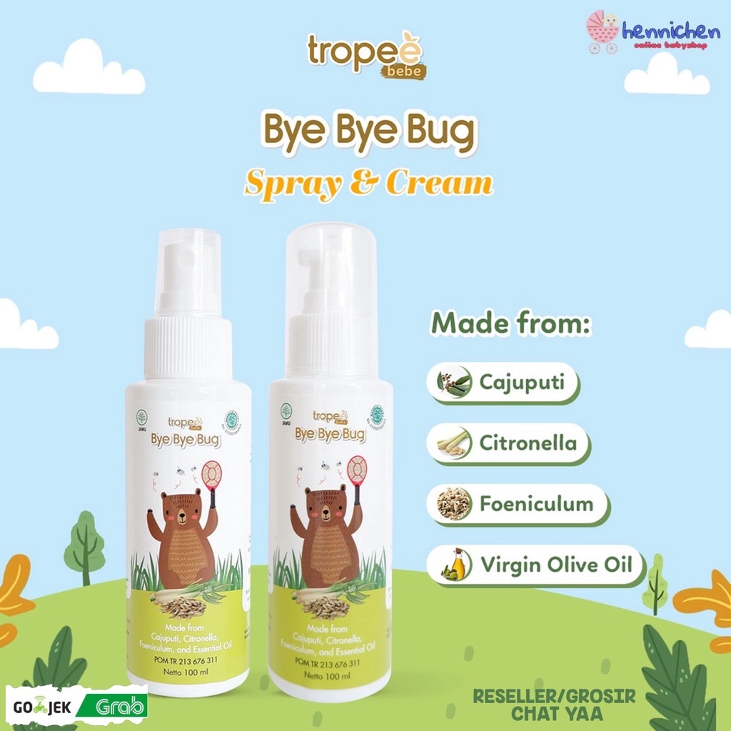 Tropee Bebe - Bye Bye Bug Spray Bye Bye Bug Cream 100ml cream anti nyamuk