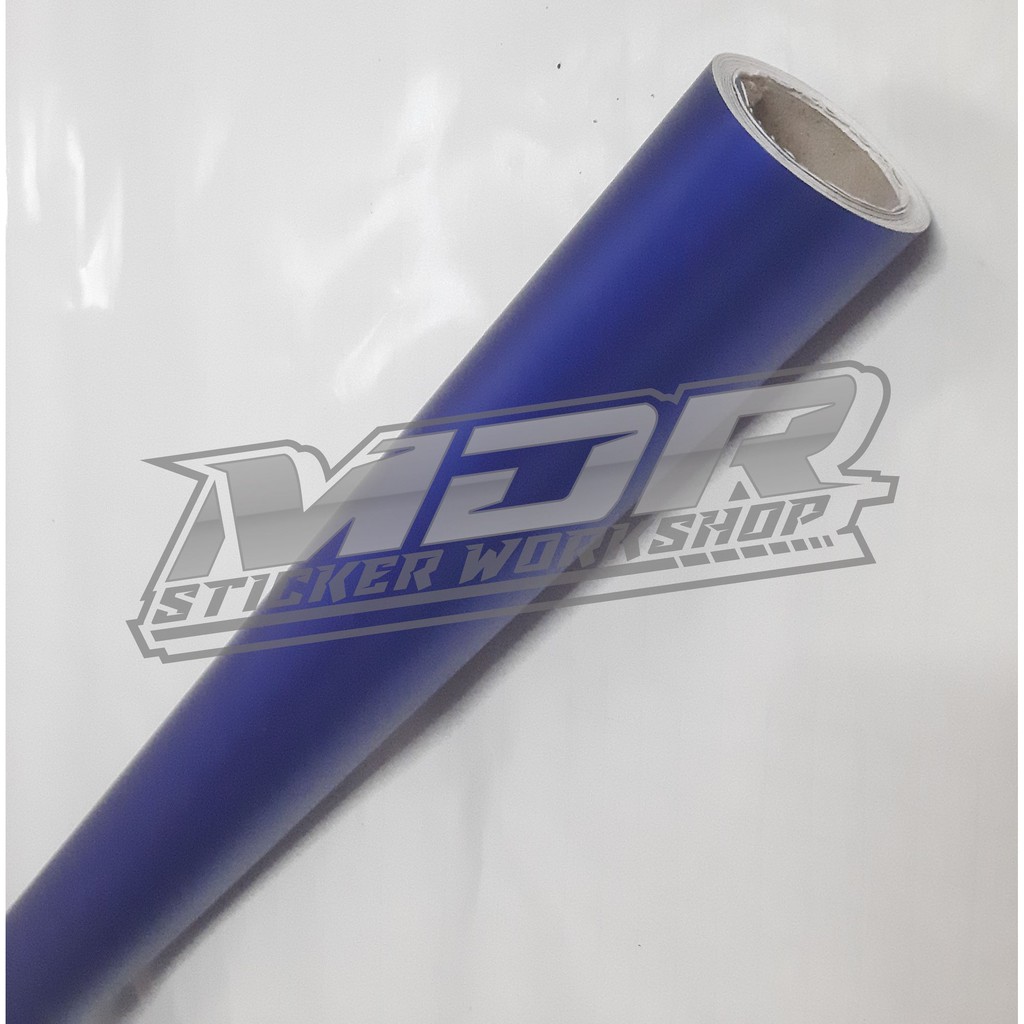 Stiker skotlet blue flashmate biru tua chrome doff biru tua dop metalik