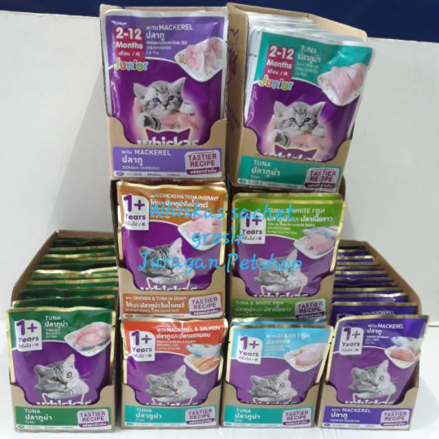 WHISKAS SACHET ADULT 1+ 80Gr|Makanan Kucing Wet Whiskas Murah