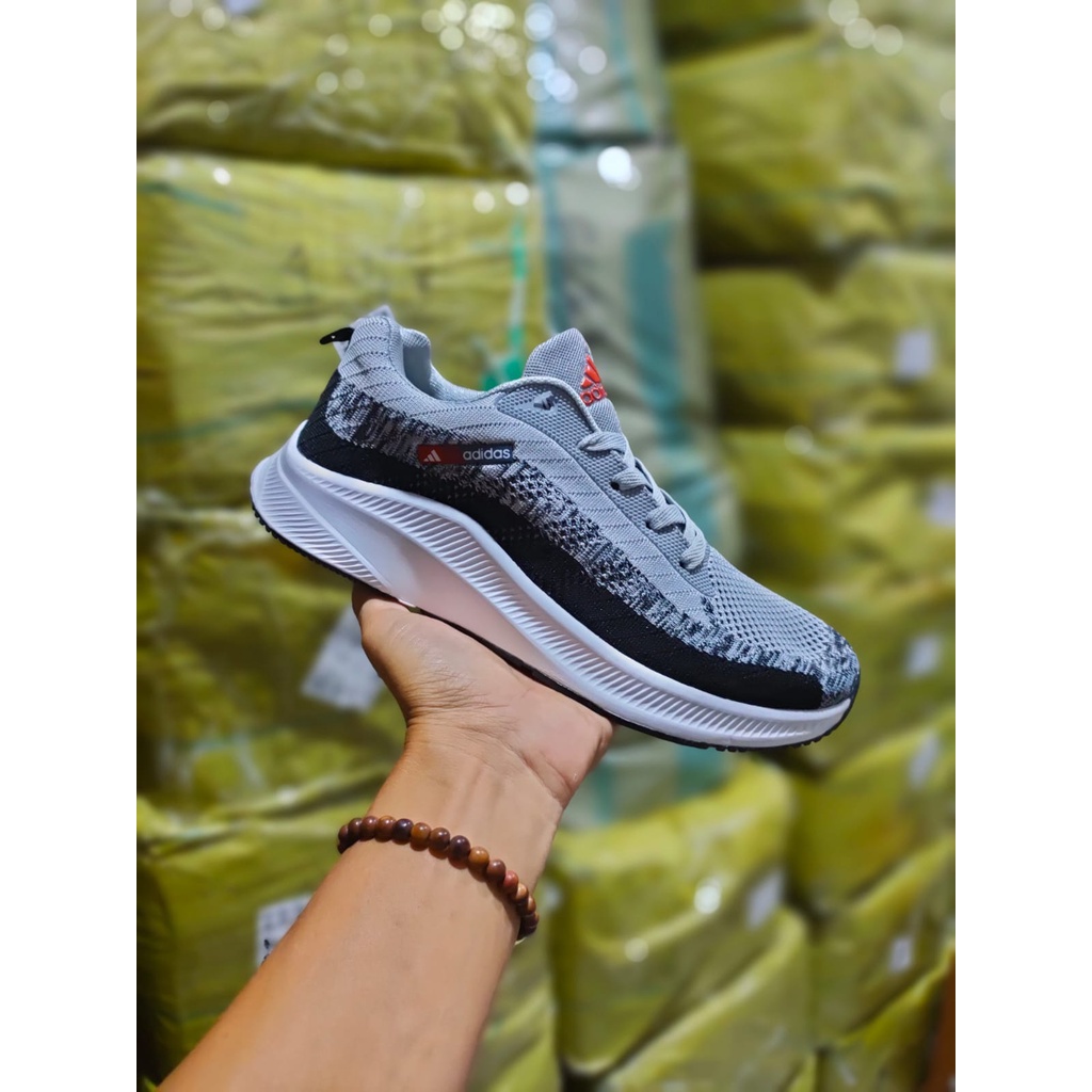 TERMURAH SEPATU ADIDAS ZOOM ABU HITAM IMPORT SEPATU SNEAKERS PRIA KEREN SEPATU COWOK SPORT REMAJA KE