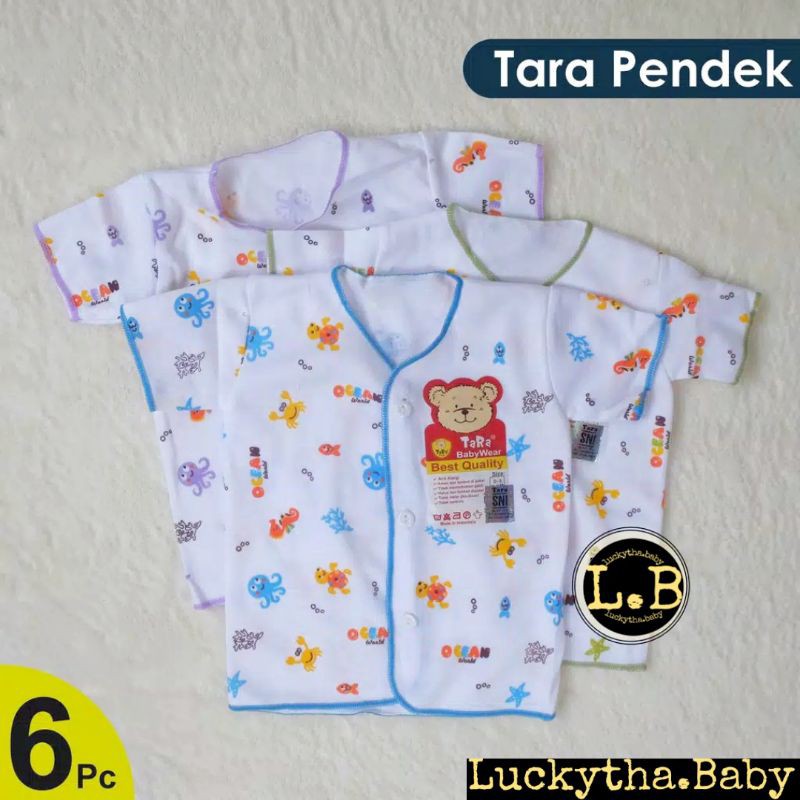 6pcs_baju bayi pendek full print size 0-3 bulan/baju baby Tara pendek/perlengkapan bayi