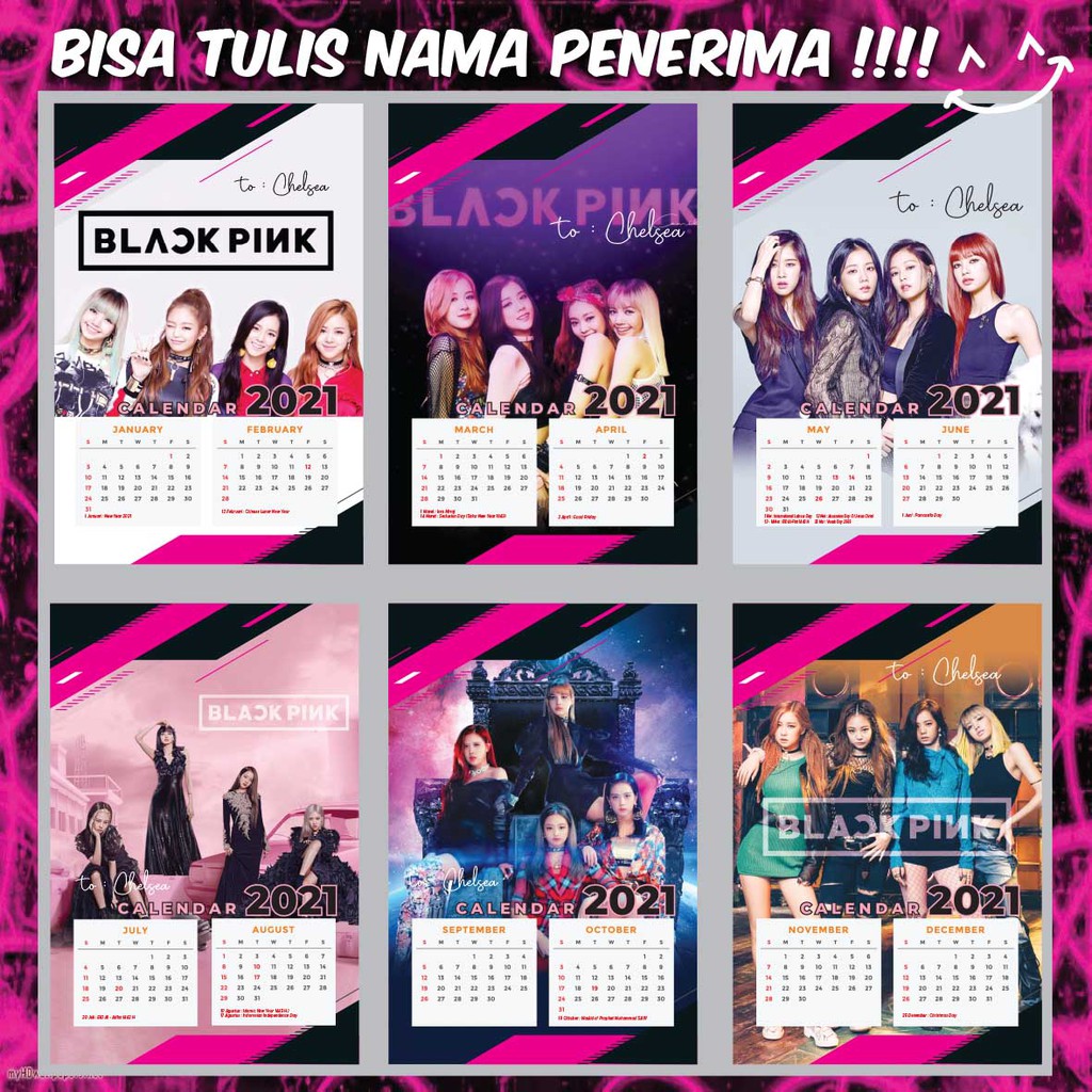 

BLACKPINK - Kalender 6 lbr BLACKPINK (bisa tulis penerima)