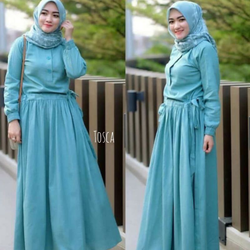 gamis serut pinggang sadira dress wanita kekinian