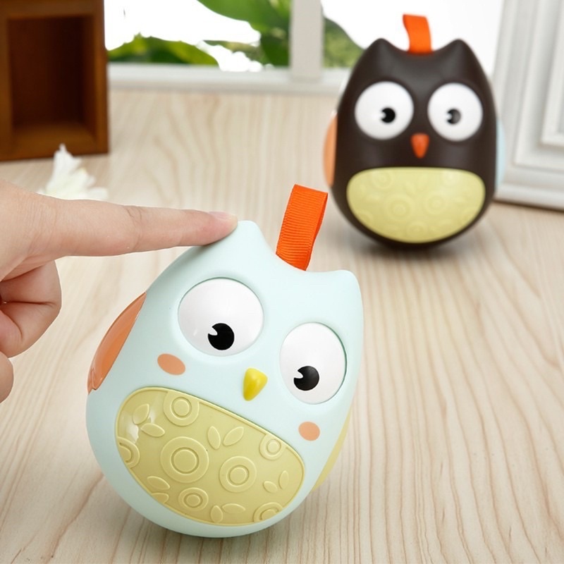 TokoPapin Mainan Edukasi Anak Bayi Roly Poly Rattle Bunyi Suara Bayi Montessori Owl Mainan Anak Lucu Montesori Kecil Bergoyang Goyang Telur 1 2 3 4 5 tahun