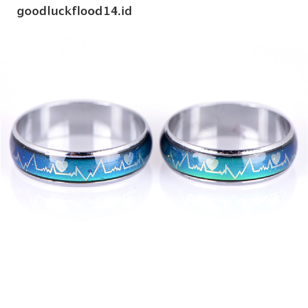 [OOID] Fashion Titanium Steel Mood Rings Temperature Emotion Feeling Engagement Rings ID