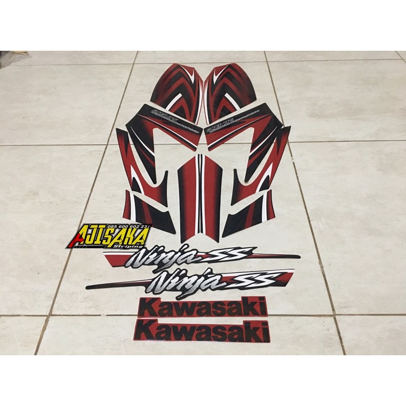 stiker ninja ss 2011 merah striping ninja ss 2011 merah striping lis les polet ninja  2011 merah