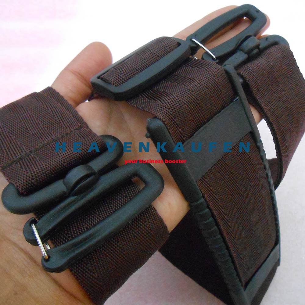 Tali Selempang / Strap Tas Pria Lebar 3,8 cm Warna Coklat Kait Model Huruf S