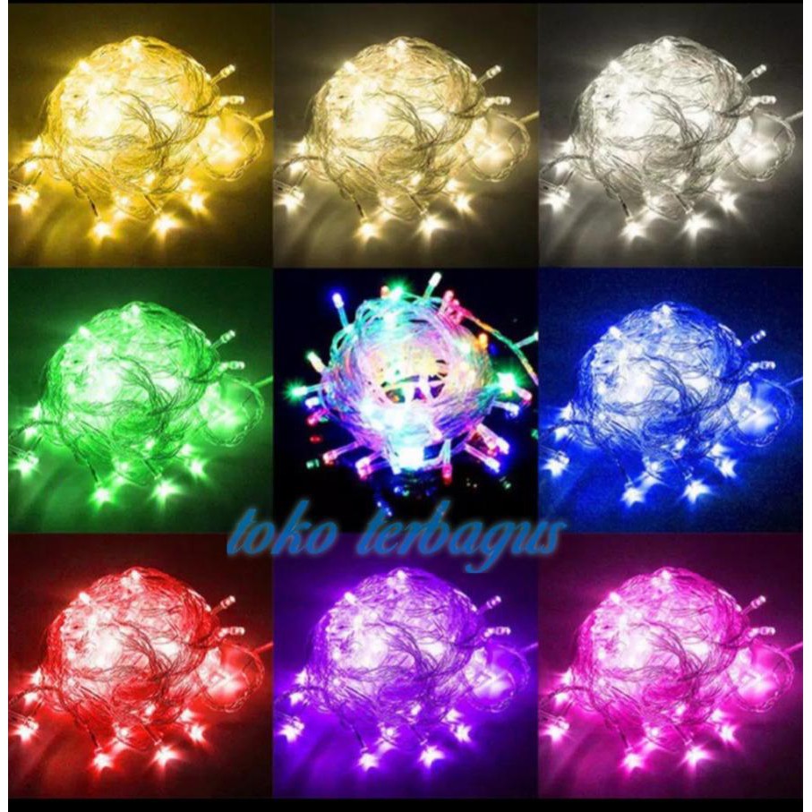 Lampu Hias LED 10M Lampu Tumbler LED Lampu Natal Rainbow TWINKLE LIGHT