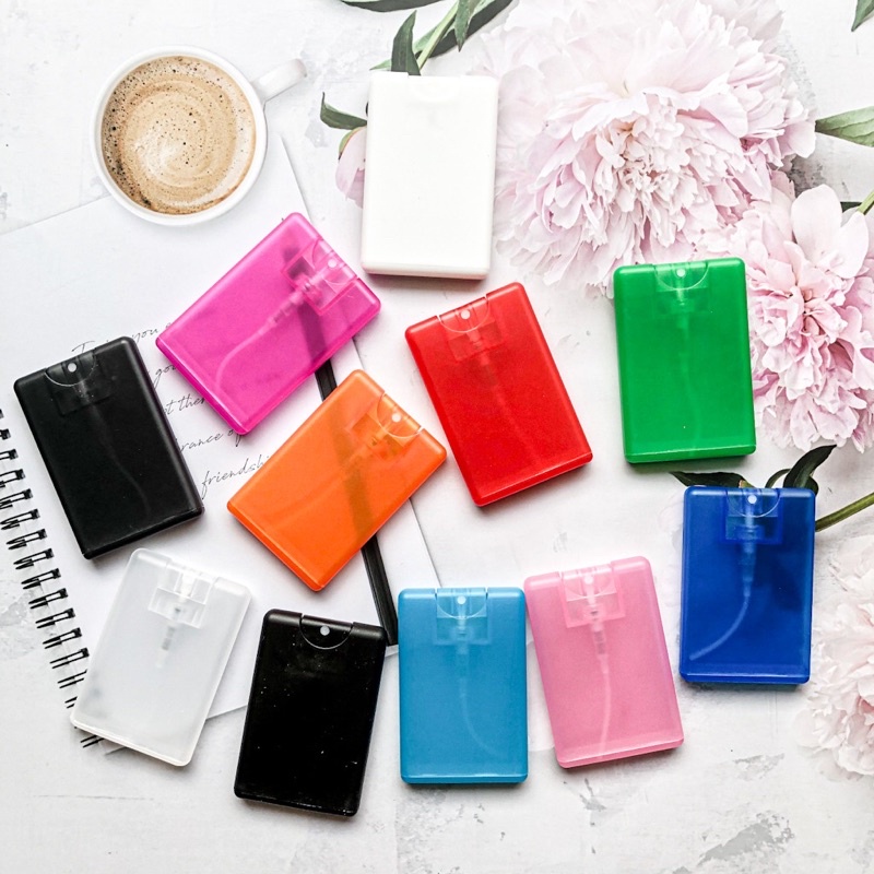 20ml Botol Spray HAND SANITIZER KOTAK - botol spray CARD 20ml - pocket hand sanitizer spray - botol 