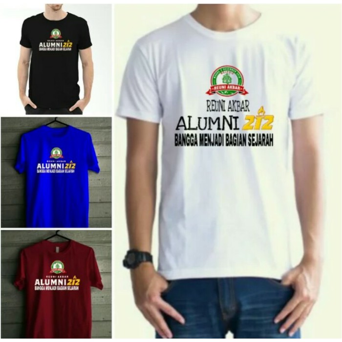 Nn S293 Tshirt Kaos Baju Reuni Akbar Alumni 212 Bahan Distro High Quality