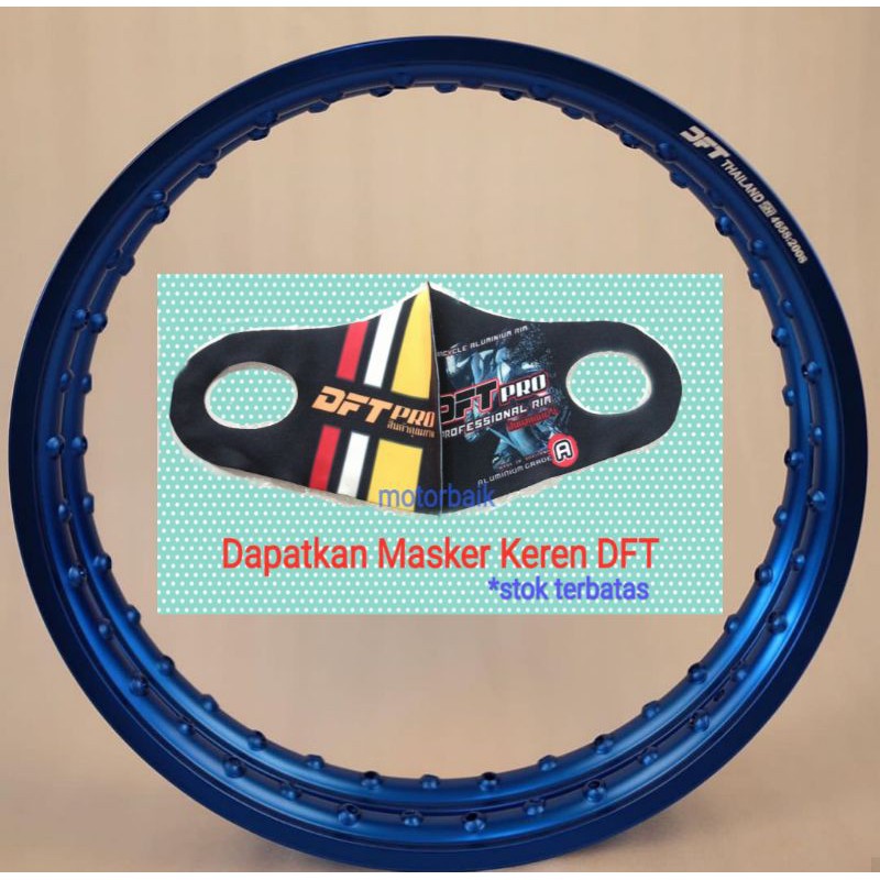Velg DFT Pro Biru Tua 140 Ring 17 Sepasang alias 2 buah (depan n belakang) Thailand asli Dark Blue