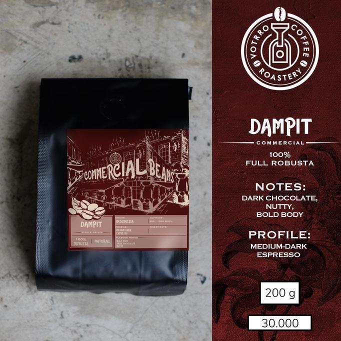 

[ COD ] Biji Kopi 100% Full Robusta Dampit Roasted Commercial - 200 gr GRATIS ONGKIR Kode 1262
