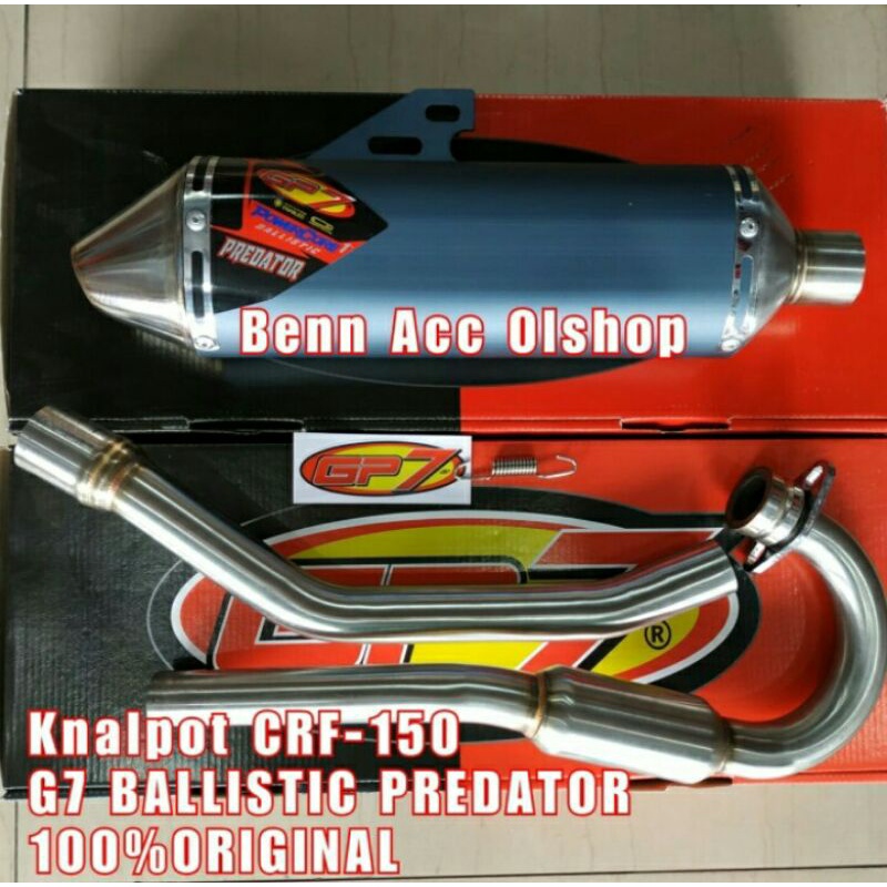 Knalpot GP7 CRF SERI BALLISTIC PREDATOR 100%ORIGINAL