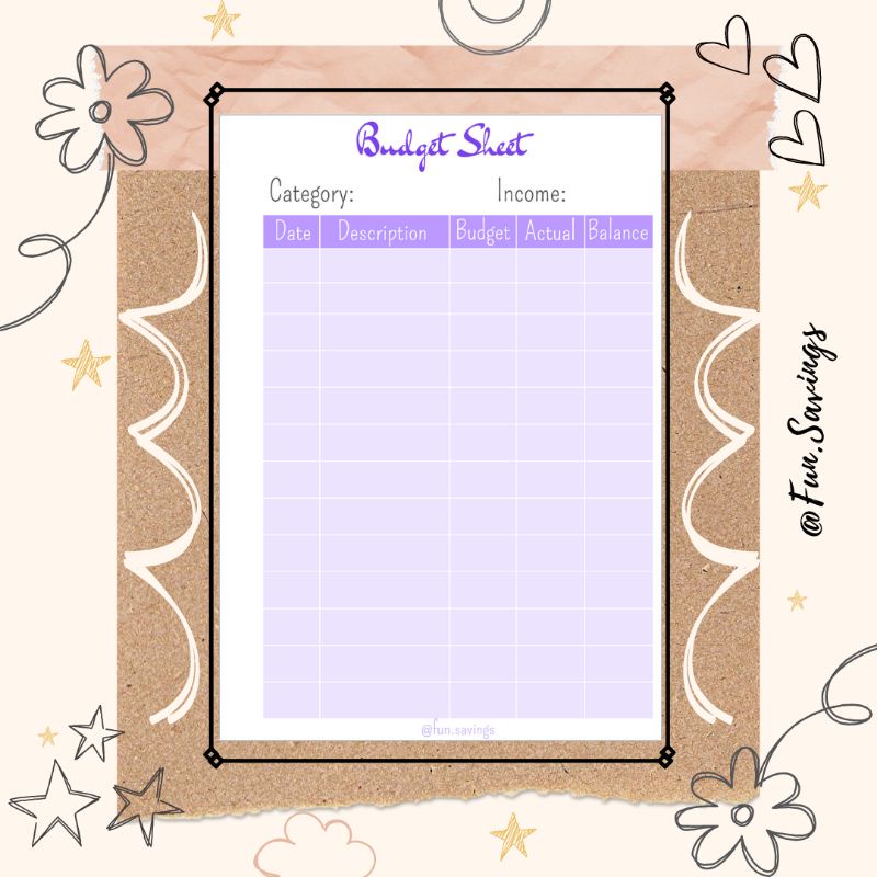 

[FUN] Budget Sheet Pastel Colour| Isi Binder A6 6 Ring