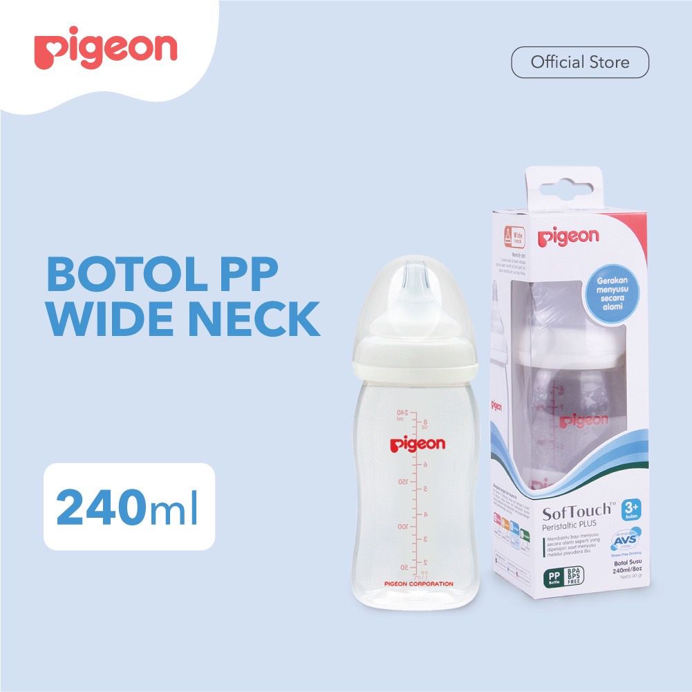 Pigeon Botol Peristaltic Plus Wide Neck 160 / 240 / 330 ml ( Warna Acak) + Bubble Wrap / Toko Makmur Online