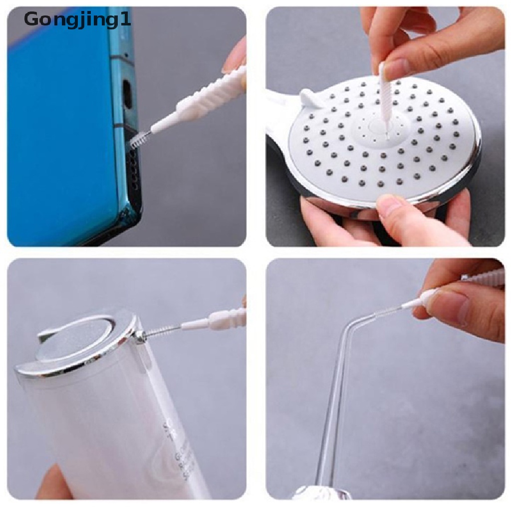 Gongjing1 10pcsset Sikat Pembersih Poripori Gap Untuk Shower Kamar Mandi